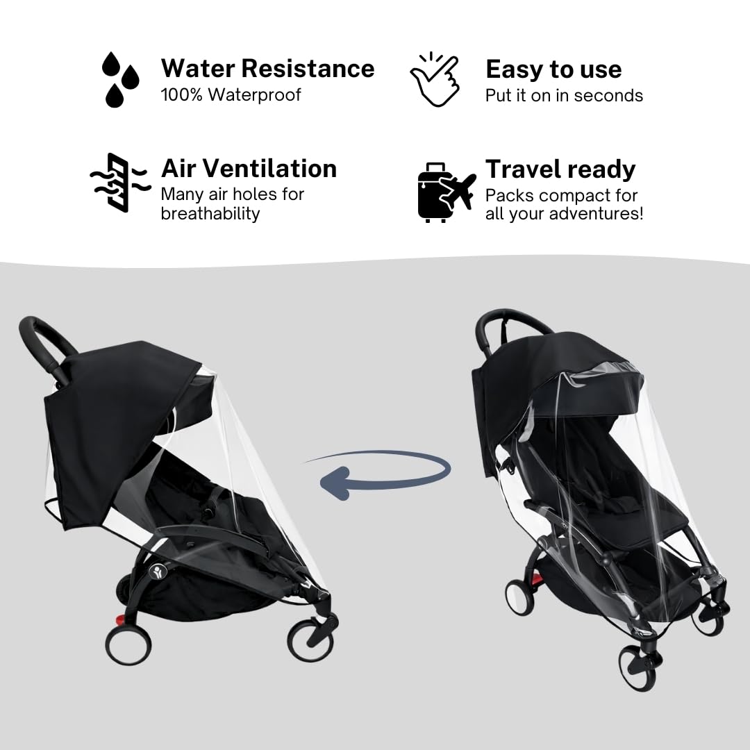Rain Cover for Stokke YOYO 3, Babyzen YOYO 2, YOYO +, and YOYO (Stroller Not Included)