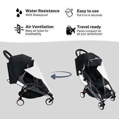 Rain Cover for Stokke YOYO 3, Babyzen YOYO 2, YOYO +, and YOYO (Stroller Not Included)