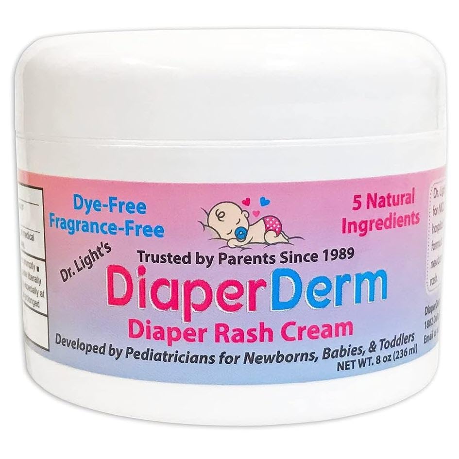 Baby Diaper Rash Cream Pediatrician Formulated with 5 Ingredients for Gentle, Happy, and Rash-Free Skin Care, 8 oz