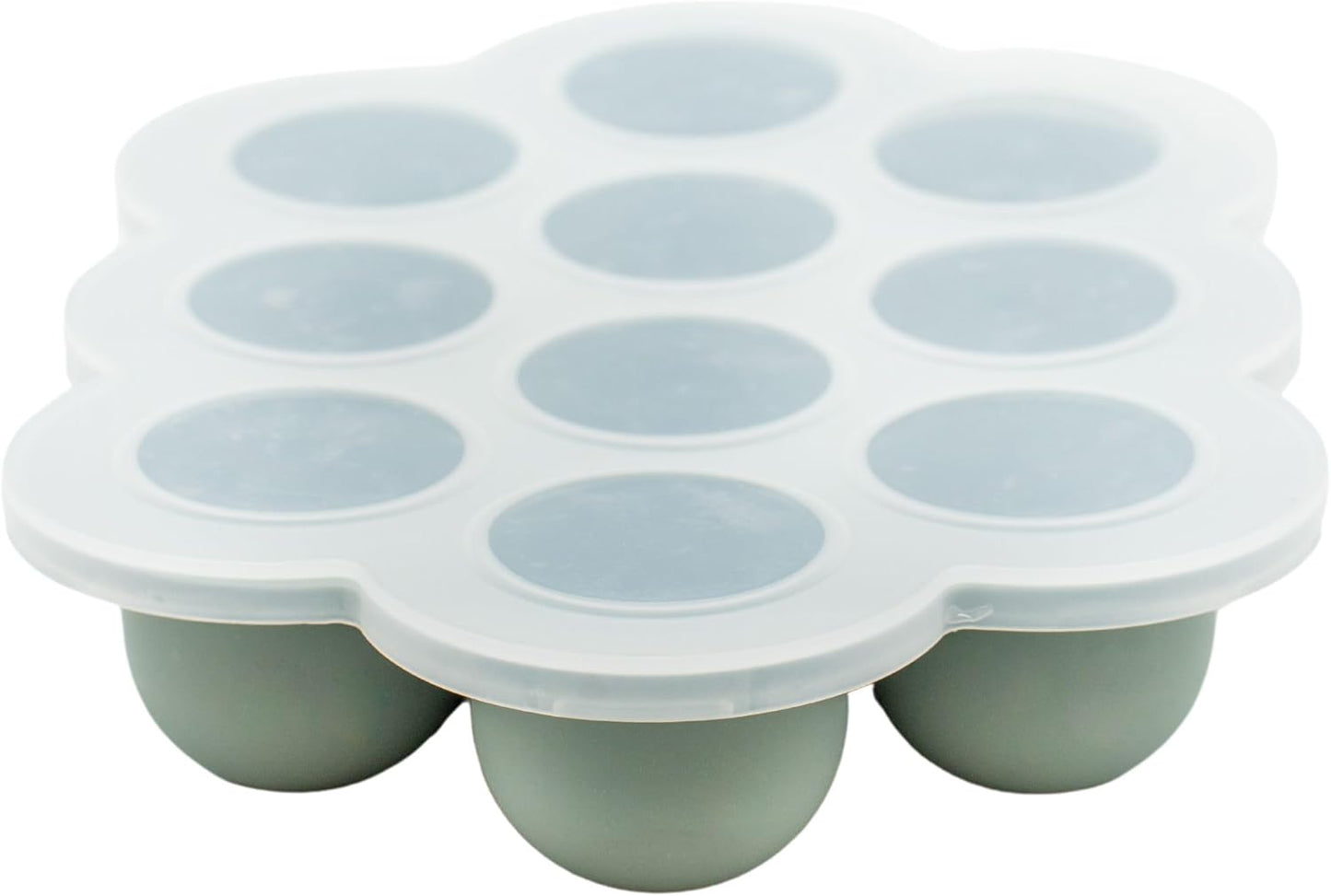WeeSprout Silicone Freezer Tray with Clip on Lid Perfect Food Storage Container for Homemade Baby Food, Vegetable, Fruit Purees, and Breast Milk (Bright Orange, Ten 1.5 Ounce Sections)