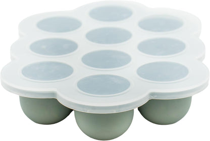 WeeSprout Silicone Freezer Tray with Clip on Lid Perfect Food Storage Container for Homemade Baby Food, Vegetable, Fruit Purees, and Breast Milk (Bright Orange, Ten 1.5 Ounce Sections)