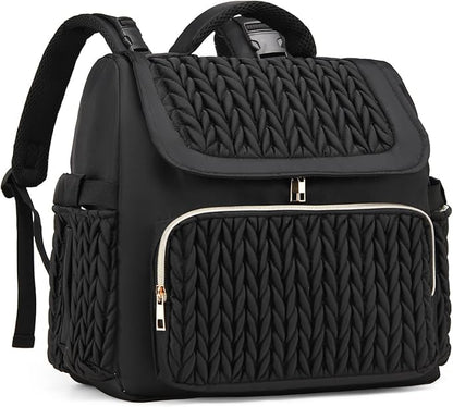 Awanhe Diaper Bag Backpack, Baby Bag with Changing Pad, Travel Waterproof Diaper Bag Tote, Newborn Essentials Must Haves, Luxury baby shower gifts for boys & Girls, Black