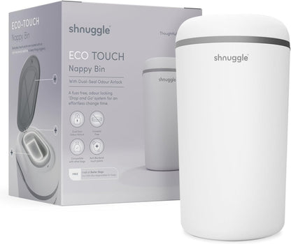 Shnuggle Better Bag Diaper Pail Liners - 90 Count (6 Packs of 15) - Plant-Based Refill Bags - Compatible with Shnuggle Eco-Touch Pail