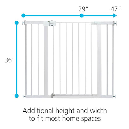 Safety 1st Extra Wide Baby Gate with Door: Premium Child Safety, Extra Tall Gate for Doorways, Dog Gates, Easy Installation, 36" Tall & Wide, Fits 29"-47"