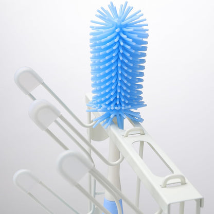 Taozun Bottle Drying Rack with 9 Hooks, Quick-Dry Diatomite Base with Stainless Steel Cup Stand, Vertical Space Saving Countertop Baby Organizer
