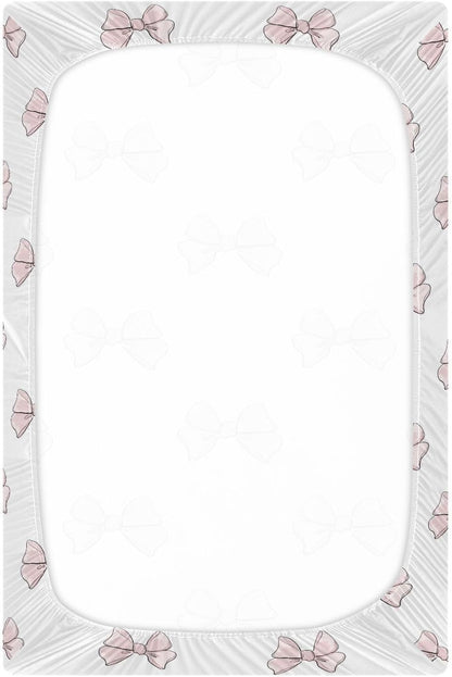 Fall Cute Mushroom Leaves Fitted Crib Sheets Stretchy Portable Playard Sheets for Baby Toddler, Breathable Soft Mini Crib Mattress 52 x 28 in for Boys and Girls