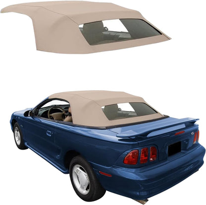 Sierra Auto Tops & Seats Convertible Top for 1994-2004 Ford Mustang - White, Sailcloth Vinyl - Convertible Top Replacement with Heated Glass Window - Mustang Convertible Top, Complete Soft Top