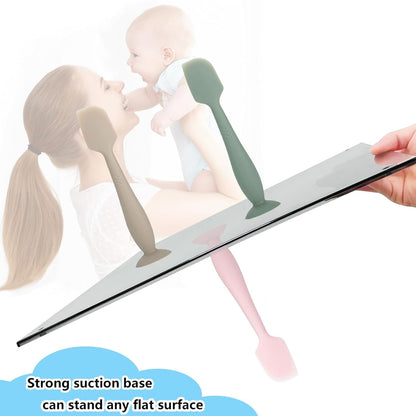 3-Pack Baby Diaper Cream Spatula - Baby Diaper Rash Cream Applicator for Butt Paste - Diaper Cream Brush for Newborn Essentials (grey, pink, white)