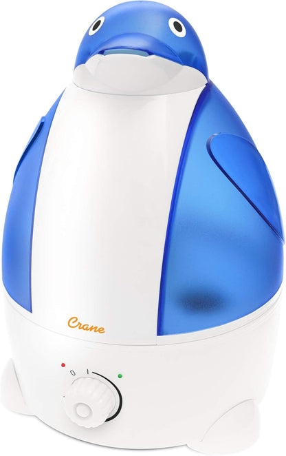 Crane Cute Animal Humidifier for Kids Bedroom and Nursery, Ultrasonic Cool Mist, 1 Gallon, Auto Shut Off, Cool Mist Humidifier
