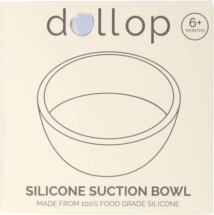 dollop Silicone Suction Bowl | BPA Free | Dishwasher & Microwave Safe (Slate Blue)