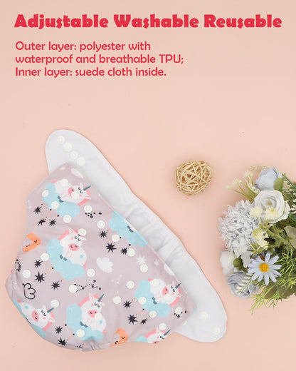 ALVABABY 12pcs Microfiber Inserts,Soft Cloth Diaper Liner,3-Layer Absorbent Inserts,Reusable for Baby Cloth Diapers 12T