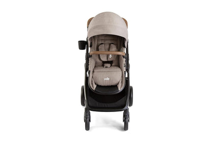 Joie Ginger 4-in-1 Convertible Pramette and Stroller with A Deep Recline, Height Adjustable seat, All-Terrain Wheels, Extra Storage – for Newborns and Toddlers (Shale Dark)