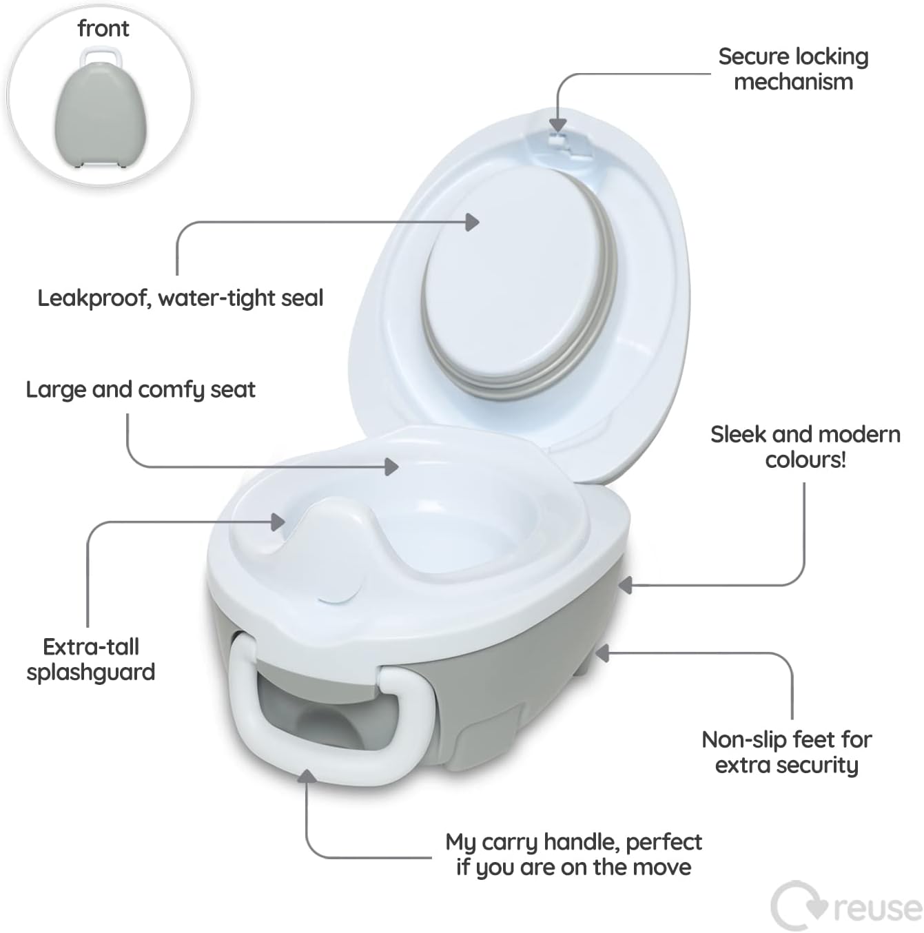 My Carry Potty - Ladybug Travel Potty, Award-Winning Portable Toddler Toilet Seat for Kids to Take Everywhere