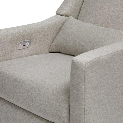 Kiwi Glider Recliner w/Electronic Control and USB | in Almond Teddy Loop w/Light Wood Base, Greenguard Gold Certified