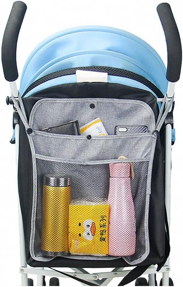 Baby Stroller Organizer,Black,Umbrella stroller organizer,Extra pockets to store snacks/wipes items,Holds water bottles, toddler sweat shirt etc (Black)