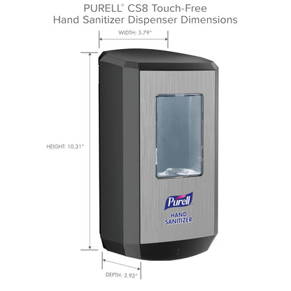 PURELL CS8 Automatic Hand Sanitizer Dispenser, Graphite, for 1200 mL Refills (Pack of 1) – 7824-01