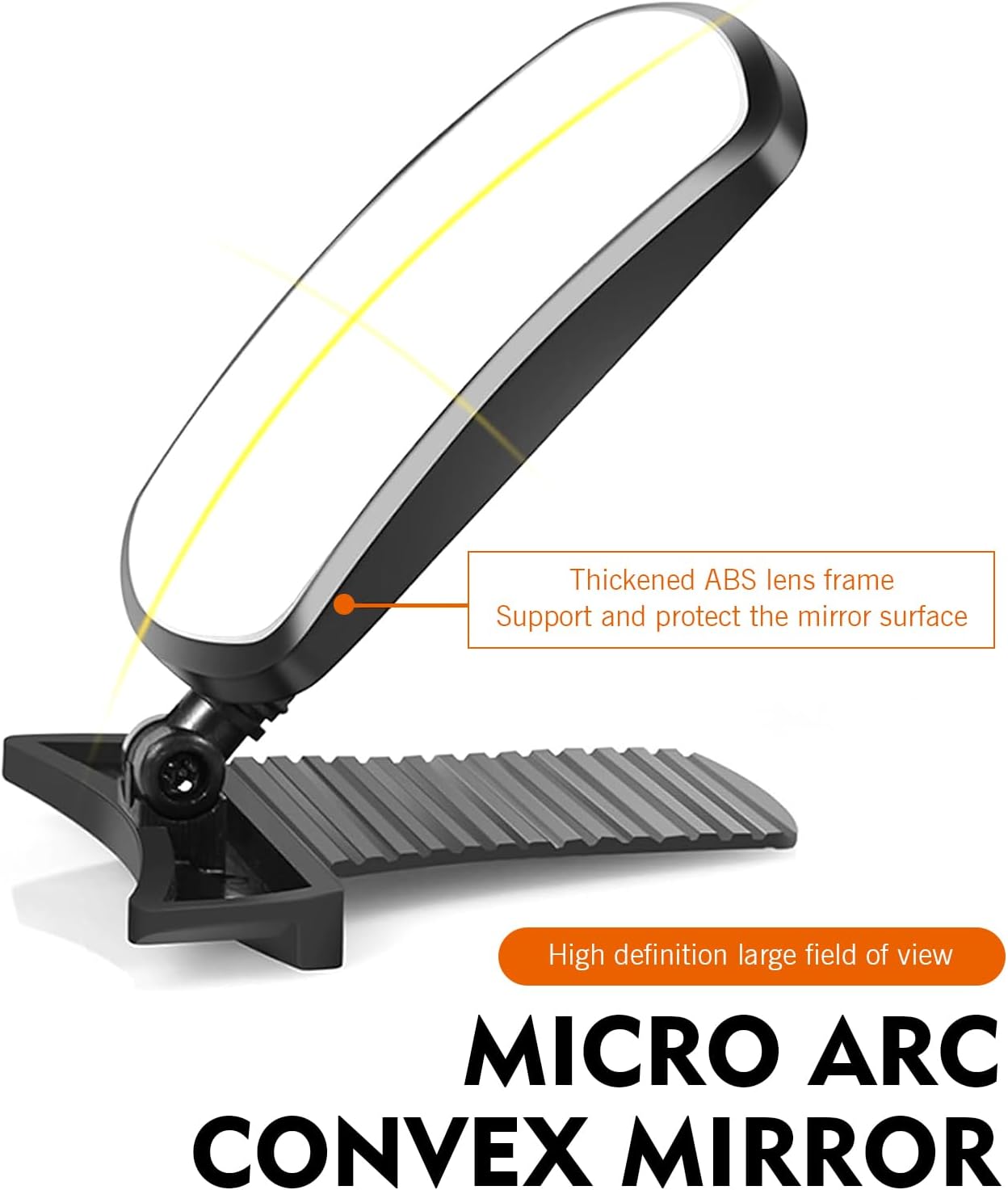 Baby Car Interior Rearview Mirror, HD Convex Wide Angle Backseat Auxiliary Mirror, 2.36" x 3.15" Self-Adhesive Adjustable Micro-Curved Lens Observation Mirrors, Universal for Most Cars