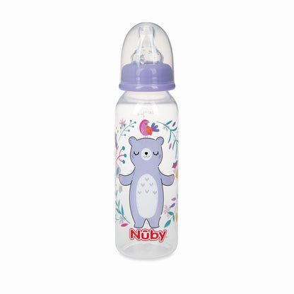 Nuby Printed Non-Drip 8oz Bottle, 3 Pack, Neutral
