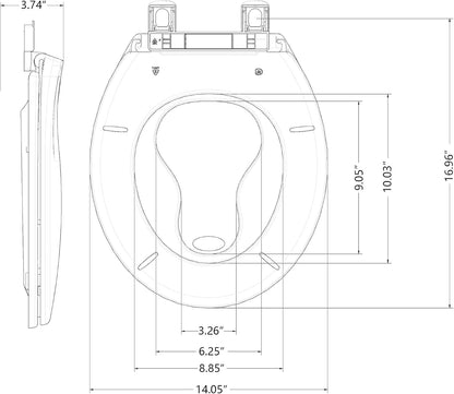Toilet Seat Round,Toilet Seat with Toddler Seat Built in, Potty Training Toilet Seat Round Fits Both Adult and Child, with Soft Close,Easy Install and Clean - White, Round