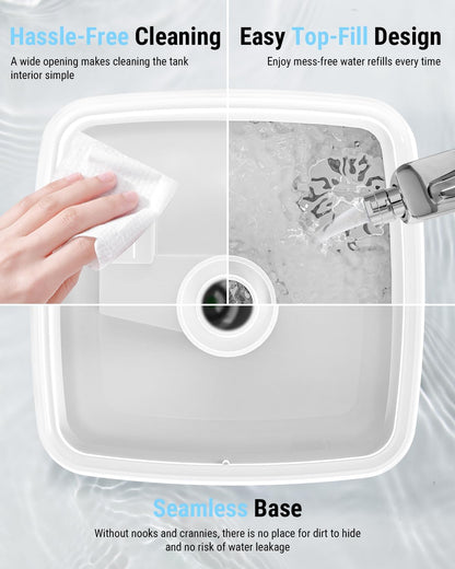 Bear Humidifiers for Bedroom, 2.5L Cool Mist Humidifiers and Oil Diffuser, Quiet Rapid humidifiers for Home Whole House, with Adjustable Mist Output and Auto Shut-off, White