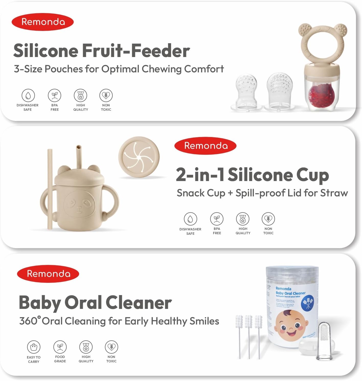 Remonda 23-Piece BPA-Free Silicone Baby Feeding Set | Extra Large Suction Plates, Toddler Bowls, Self Feeding Spoons, and More | Dishwasher Safe| Baby Led Weaning Supplies (Green）01