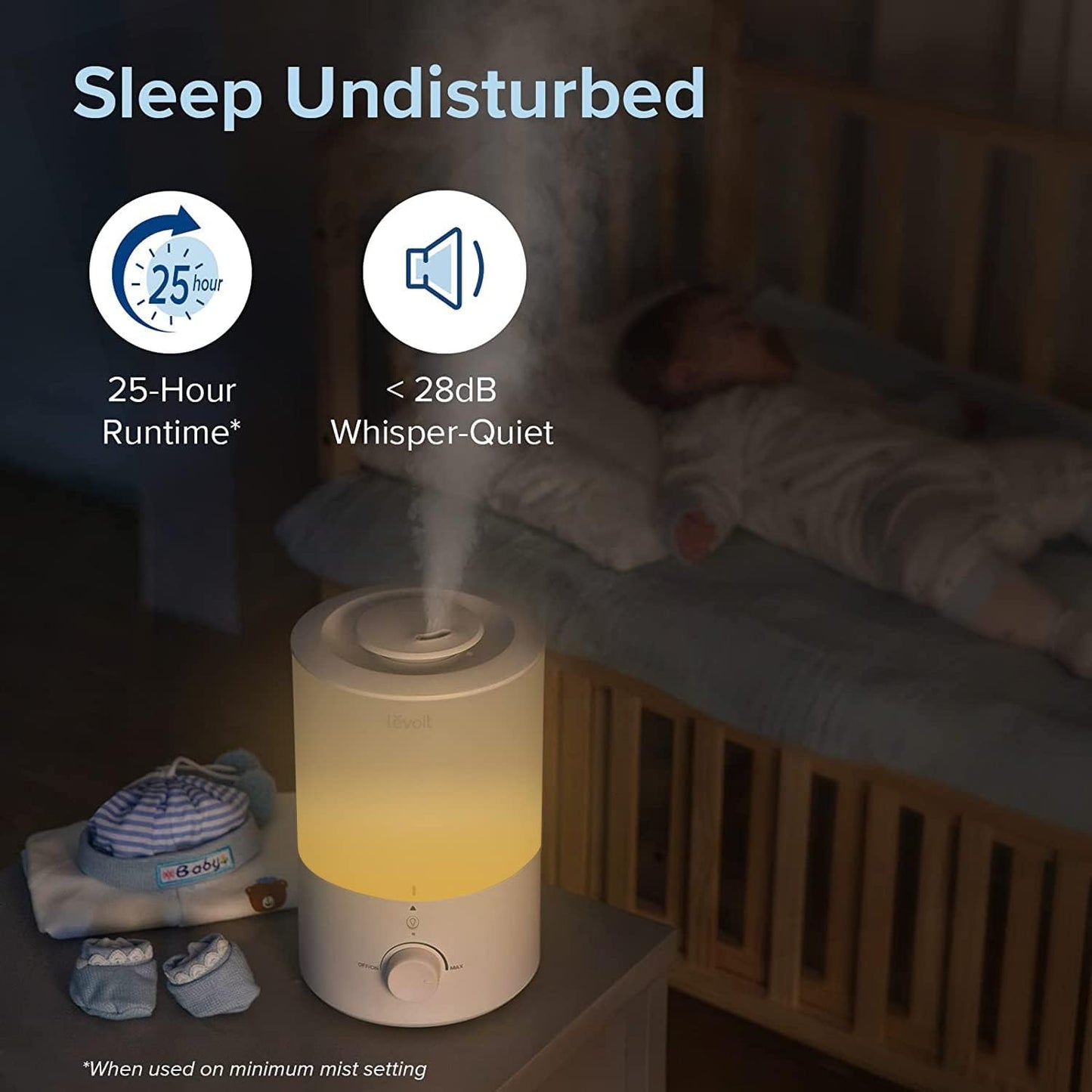 LEVOIT Dual 200S Smart Humidifiers for Bedroom, Top Fill, Customize Humidity for Home, Baby Nursery & Plants with Humidistat, Essential Oil Diffuser, Schedule, Timer, APP & Voice Control, 3L, Blue