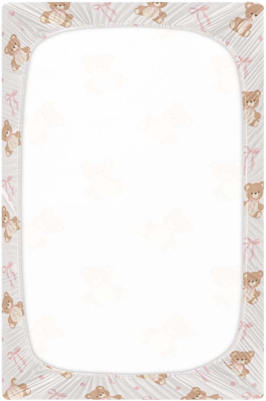 Fitted Crib Sheets Cactus and Floral Stretchy Portable Playard Sheets for Baby Toddler, Breathable Soft Mini Crib Mattress 52 x 28 in for Boys and Girls