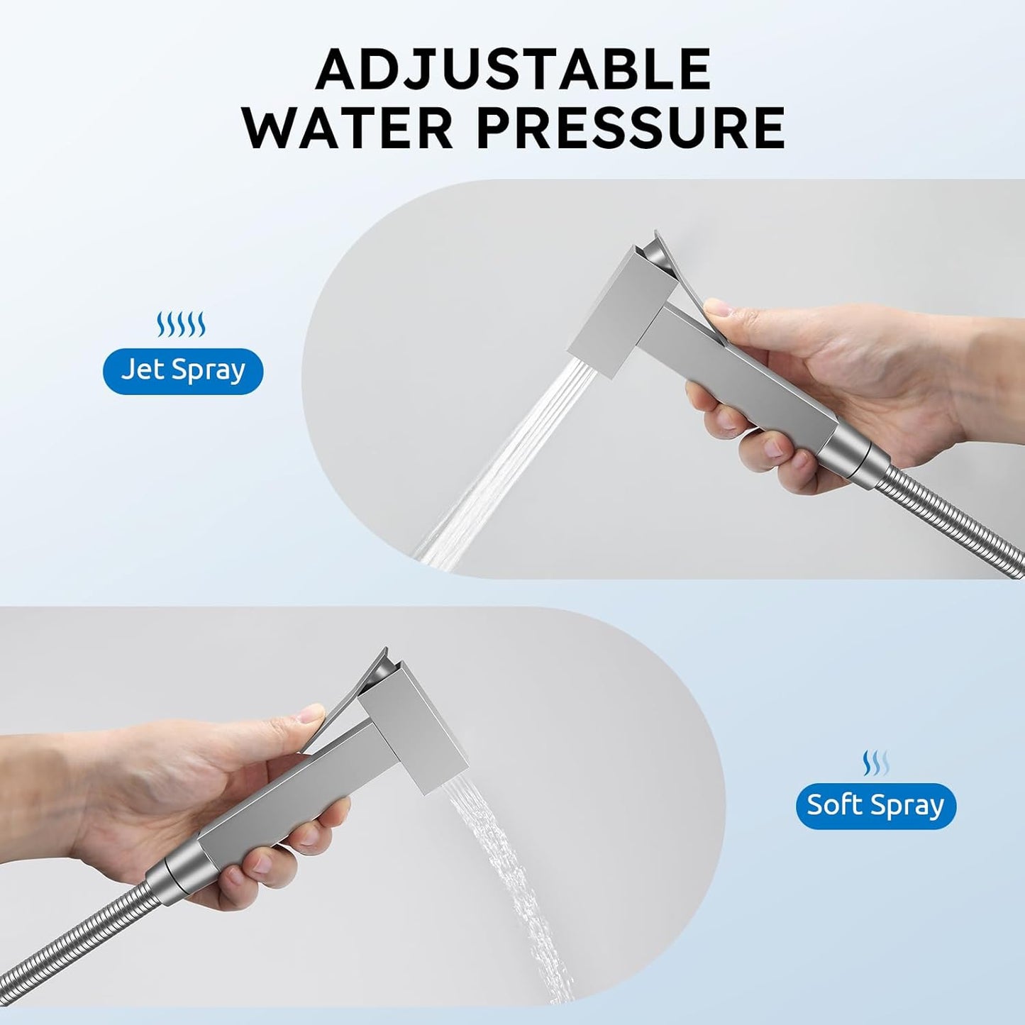 Arofa Handheld Bidet Sprayer for Toilet - 2 Pack Bidets Faucet for Existing Toilets Cloth Diaper Jet Sprayer, Stainless Steel Muslim Shower with Bidet Hose for Feminine Wash