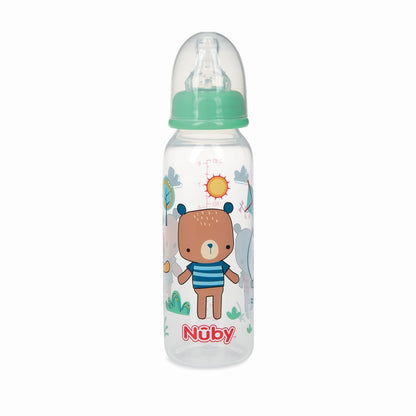 Nuby Printed Non-Drip 8oz Bottle, 3 Pack, Neutral