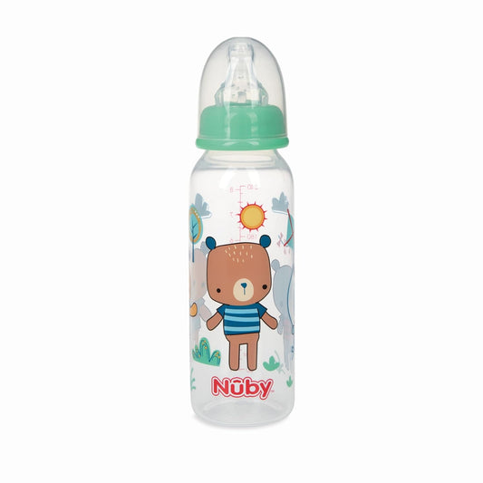 Nuby Printed Non-Drip 8oz Bottle, 3 Pack, Neutral