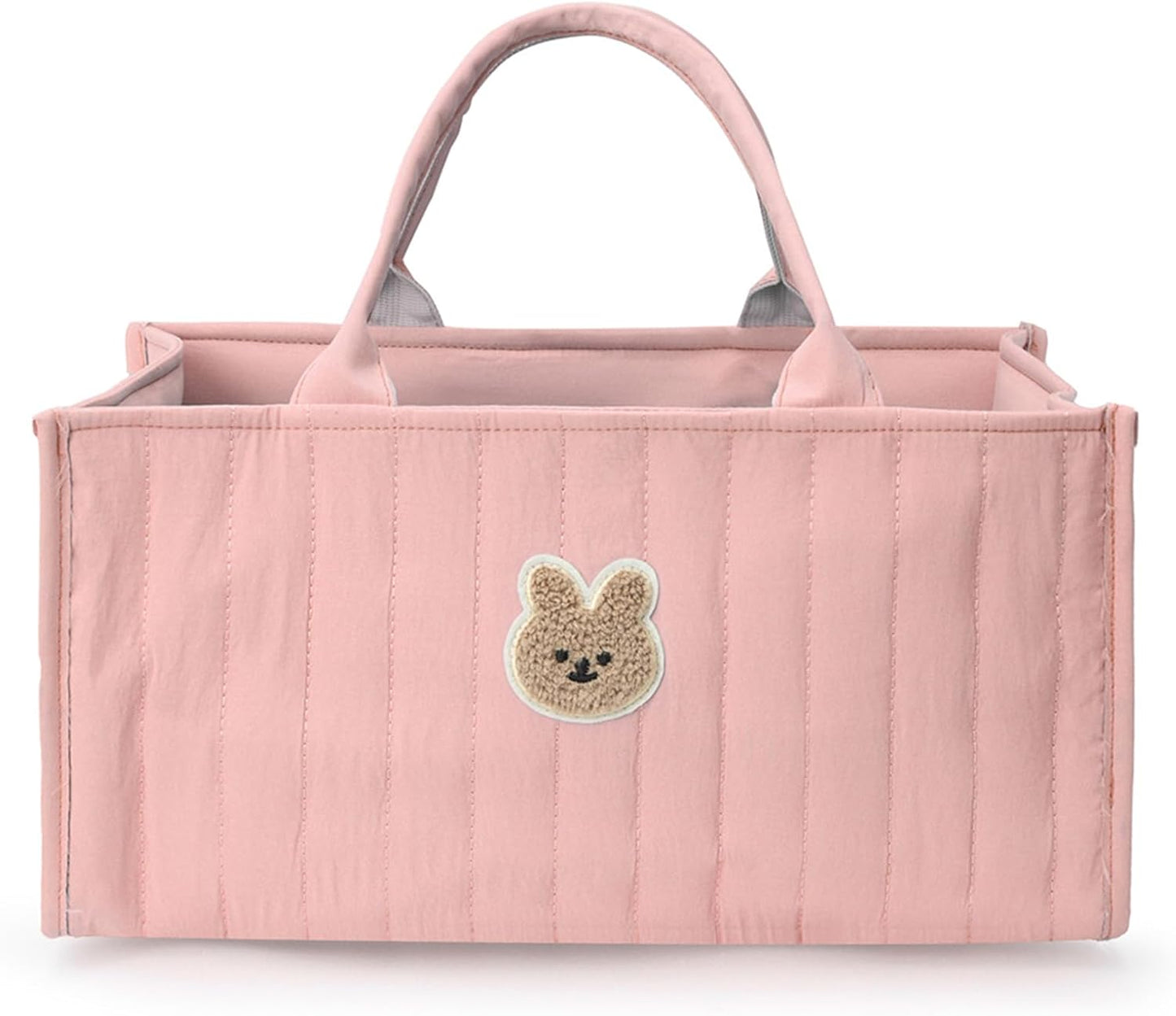 Diaper Caddy Organizer,Cute Floral Nursery Storage Basket,Soft Portable Changing Table Car Caddy Organizer Gift (Floral B)