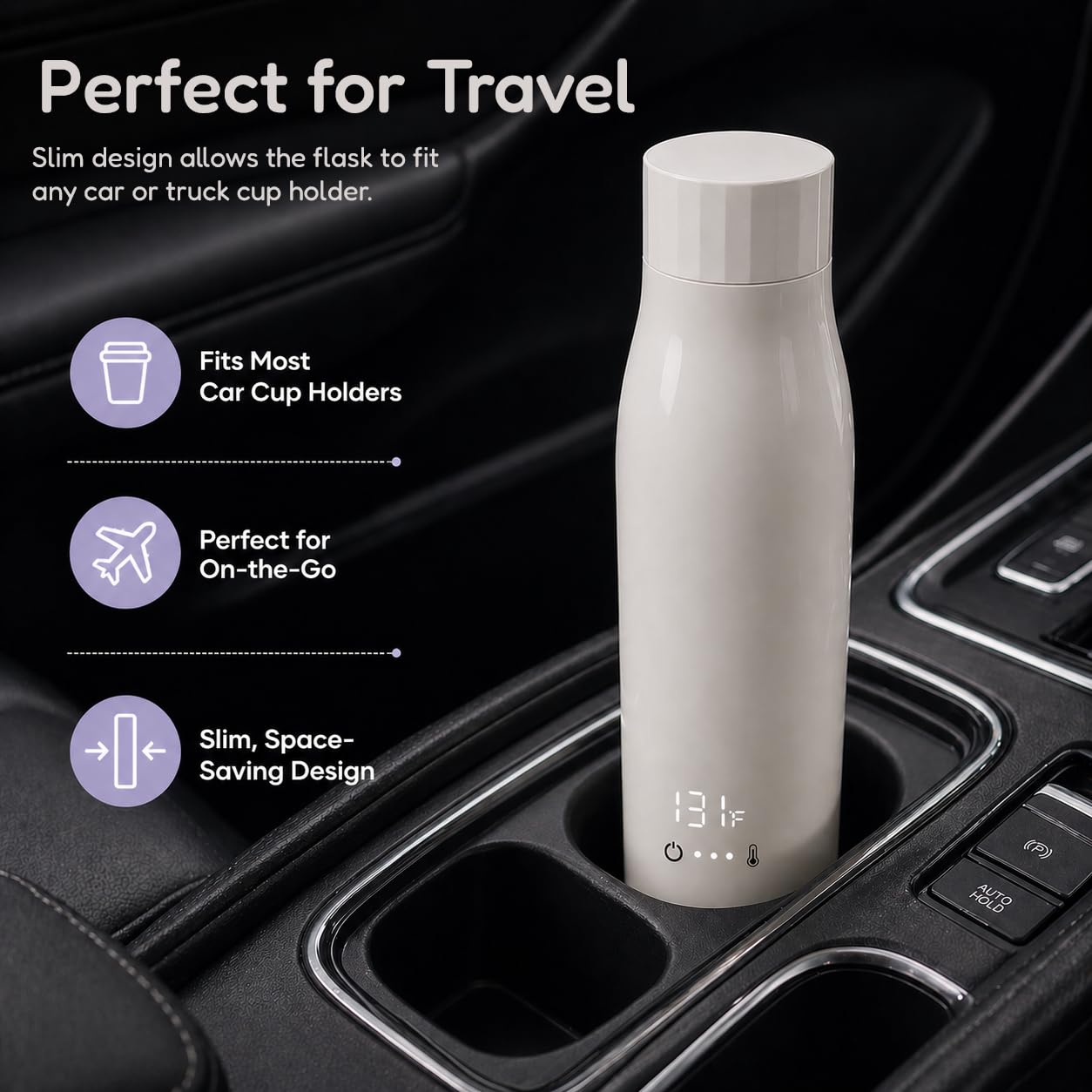 BooBoo Baby Portable Milk Bottle Warmer for Travel | Fast Heating for Breast Milk, Formula Milk & Water | Large Capacity, Long Battery Life - Ideal for Cars, Planes & On The Go
