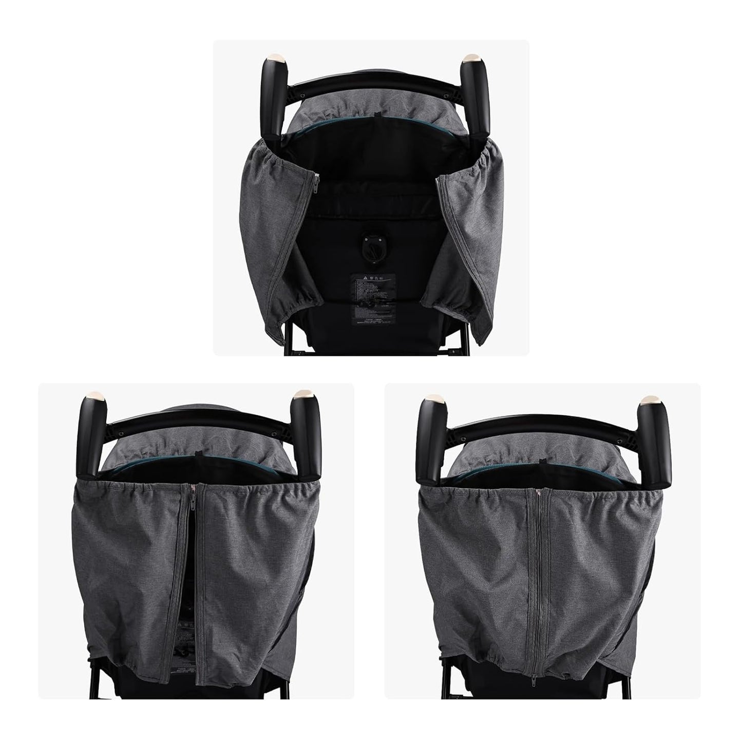 Bebamour Stroller Rain Cover,Universal Stroller Accessory,Waterproof,Windproof Protection,Protect from Dust Snow,Baby Travel Weather Shield (Dark Grey)