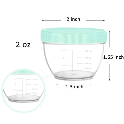 Youngever 18 Sets Baby Food Storage, 2 Ounce Plastic Baby Food Containers with Lids and Labels (Urban Colors)