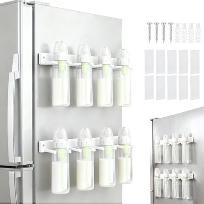 Palksky Baby Bottle Storage Organizer for Dr. Brown's,Baby Bottle Holder for Wall Storage, Fridge and Cabinet, Space Saving Organizer for Baby Stuff Essentials（2-Pieces）