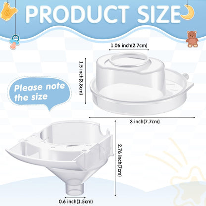 Remerry 1 Set Replacement Funnel Compatible with Baby Brezza Formula Pro Advanced Replacement Parts Funnel and Cover Compatible with Baby Formula Dispenser, Clear, Easy to Use and Clean