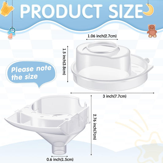Remerry 1 Set Replacement Funnel Compatible with Baby Brezza Formula Pro Advanced Replacement Parts Funnel and Cover Compatible with Baby Formula Dispenser, Clear, Easy to Use and Clean