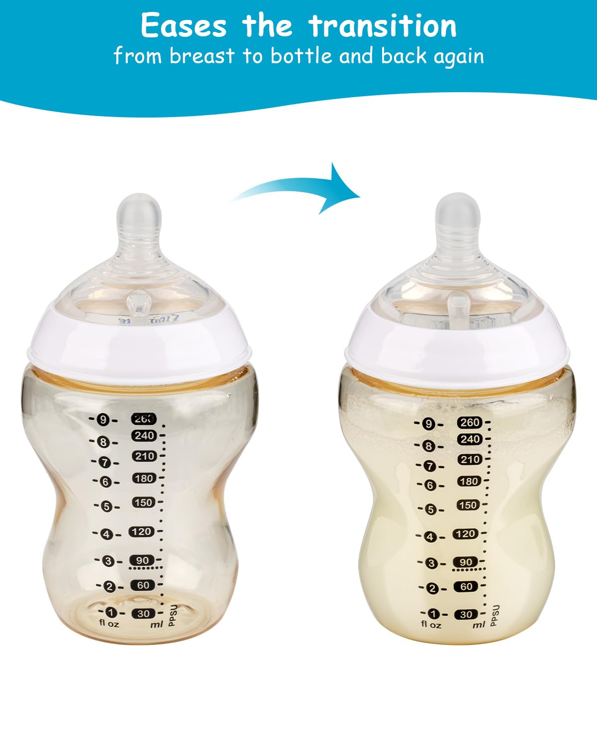 Silicone Nipple (M) for Tommee Tippee Natural Start Anti-Colic Baby Bottles, Medium Flow, 3m+, 4 Count