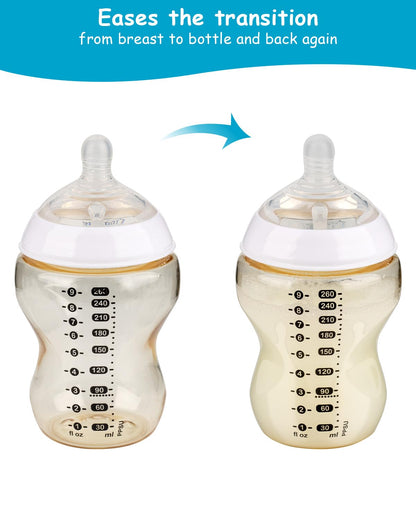 Silicone Nipple (M) for Tommee Tippee Natural Start Anti-Colic Baby Bottles, Medium Flow, 3m+, 4 Count