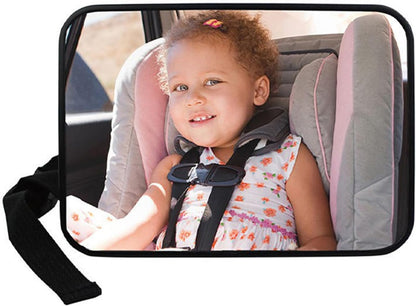 Universal Baby Car Mirror for Rear Facing Seats,Shatterproof Shockproof Acrylic, Crystal Clear Reflection, Fits All Cars SUVs Trucks Vans, Easy Tool-Free Setup