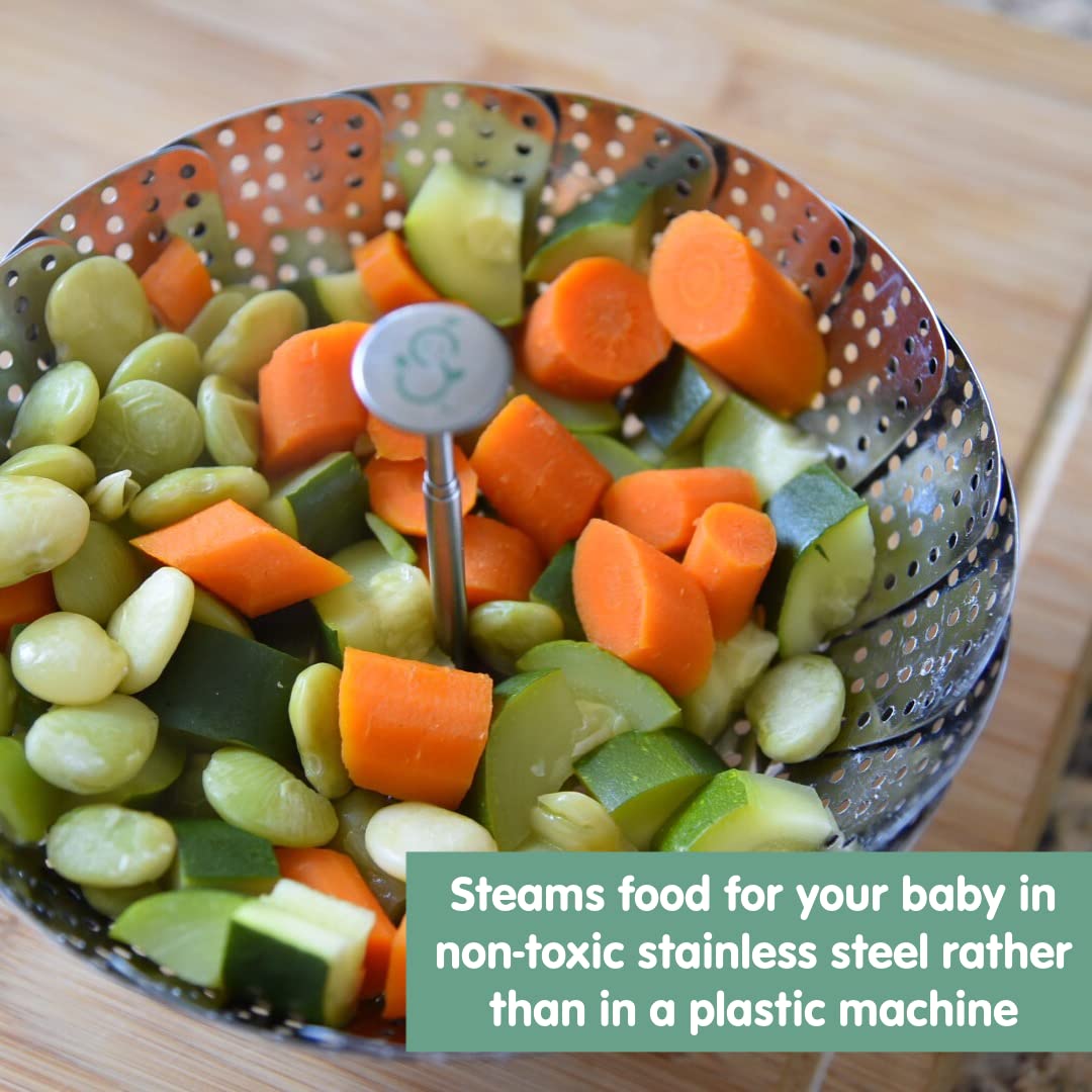 Sage Spoonfuls Baby Food Maker, Processor and Immersion Blender with Dishwasher-Safe Stainless Steel Attachments for Meal Prep & Baby-Led Weaning, White