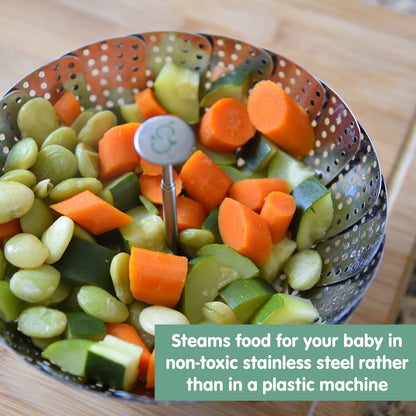 Sage Spoonfuls Baby Food Maker, Processor and Immersion Blender with Dishwasher-Safe Stainless Steel Attachments for Meal Prep & Baby-Led Weaning, White