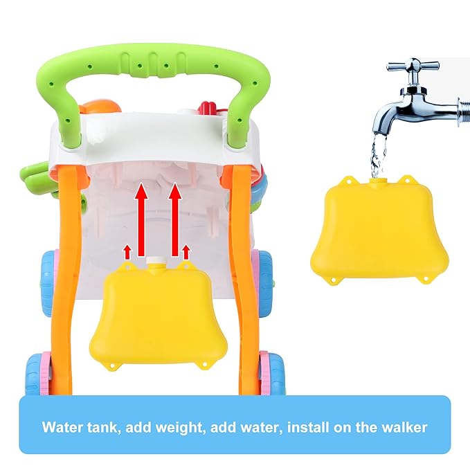 Cuterabit 2 in 1 Sit to Stand Baby Walker with Music and Light, Push Toys for Toddlers 1-3 for Learning to Walk, Baby Walking Toys 6 to 12 Months for Infants Babies Toddlers Boys Girls