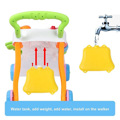 Cuterabit 2 in 1 Sit to Stand Baby Walker with Music and Light, Push Toys for Toddlers 1-3 for Learning to Walk, Baby Walking Toys 6 to 12 Months for Infants Babies Toddlers Boys Girls