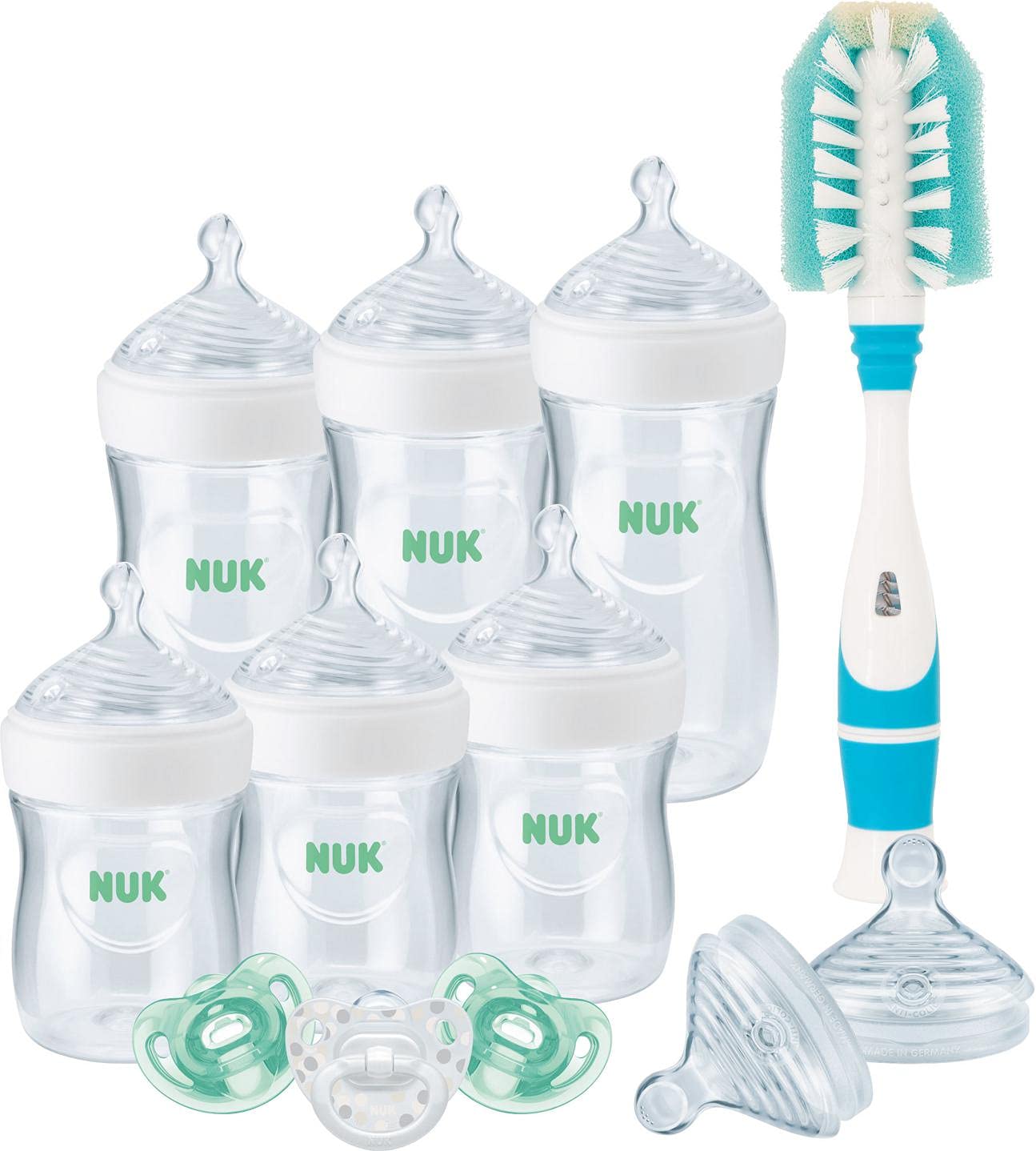 NUK Simply Natural Baby Bottles with SafeTemp Gift Set - Includes 4 Bottles