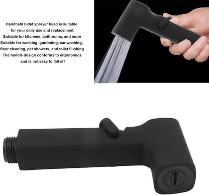 TOPINCN Black Bidet Sprayer Stainless Steel Bidet Attachment for Toilet Handheld Cloth Bathroom Diaper Sprayer for Kitchen Adjustable Water Pressure