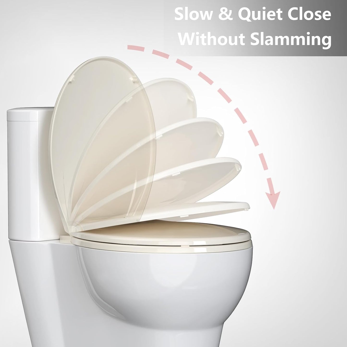 Toilet Seat Round,Toilet Seat with Toddler Seat Built in, Potty Training Toilet Seat Round Fits Both Adult and Child, with Soft Close,Easy Install and Clean - White, Round