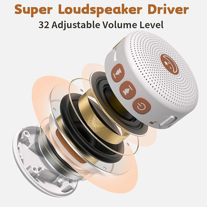 Battery Sound Machine Mini White Noise Machine Baby Shushing Portable Brown Noise Machine 30 Soothing Sounds for Kids Adults Dogs Auto-Off Timer 32 Volume Levels Sleep Machine for Home Office Privacy