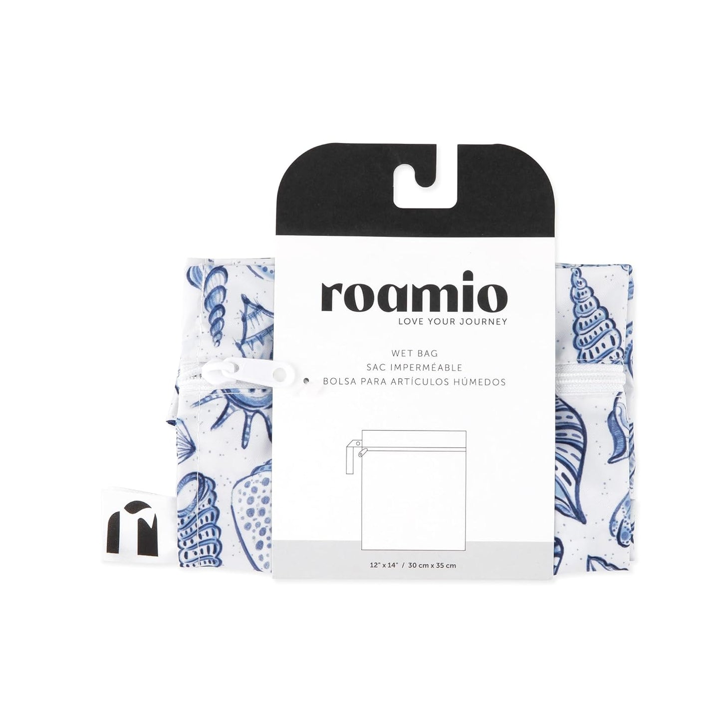 Bumkins Roamio Waterproof Wet Bag for Baby, Travel, Swim Suit, Cloth Diapers, Pump Parts, Pool, Beach, Gym Clothes, Toiletry, Hook to Stroller, Daycare, Zip Reusable Wetdry Packing Pouch, Multi Check - Colors B