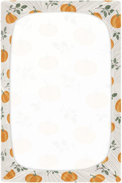 Fitted Crib Sheets Cactus and Floral Stretchy Portable Playard Sheets for Baby Toddler, Breathable Soft Mini Crib Mattress 52 x 28 in for Boys and Girls